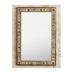 Oscar Stone Decor Ahşap Çerçeveli Mozaik Taş (Mermer) Ayna 63X93 Cm Seramik Desenli Kahverengi Ayn6090-066