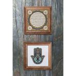 Oscar Stone Decor Ahşap Çerçeveli Taş Duvar Dekoru 28X28 Cm 2'Li Set (1668-114) Hilye-I Şerif Fatma 2Prmt-193