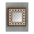 Oscar Stone Decor AYN-045 Ahşap 33x33 cm Çerçeveli Mozaik Doğaltaş Ayna