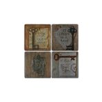 Oscar Stone Decor BA132 Old Keys Taş Bardak Altlığı