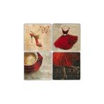 Oscar Stone Decor BA320 Red Woman Taş Bardak Altlığı
