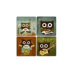 Oscar Stone Decor BA323 Musician Owl Taş Bardak Altlığı