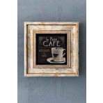 Oscar Stone Decor Cafe-mutfak Temalı Çerçeveli Taş Tablo 20x20 Cm-wall Decor CDD-40-1271