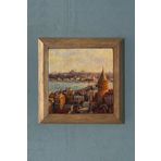 OSCAR STONE DECOR ÇERÇEVELİ DOĞALTAŞ TABLO - GALATA KULESİ