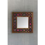 Oscar Stone Decor Çerçeveli Mozaik Doğaltaş Ayna 33 X 33 Cm