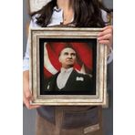 Oscar Stone Decor Çerçeveli Tablo Taş Duvar Dekoru 30 X 30 Cm Atatürk Özel Çizim CDD3030-909