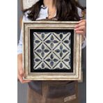 Oscar Stone Decor Çerçeveli Tablo Taş Duvar Dekoru 30 X 30 Cm Eskitme Desen Tablo