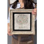 Oscar Stone Decor Çerçeveli Tablo Taş Duvar Dekoru 30 X 30 Cm Kelebek Ve Çiçek Ağacı CDD3030-1327