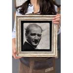 Oscar Stone Decor Çerçeveli Tablo Taş Duvar Dekoru 30 X 30 Cm Mustafa Kemal Atatürk CDD3030-905