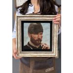 Oscar Stone Decor Çerçeveli Tablo Taş Duvar Dekoru 30 X 30 Cm Mustafa Kemal Atatürk Sakallı