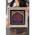 Oscar Stone Decor Çerçeveli Tablo Taş Duvar Dekoru 30 X 30 Cm Nar Ağacı Bereket Simgesi
