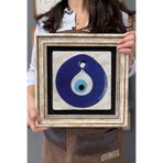 Oscar Stone Decor Çerçeveli Tablo Taş Duvar Dekoru 30 X 30 Cm Nazar Boncuğu Cdd3030-510