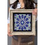 Oscar Stone Decor Çerçeveli Tablo Taş Duvar Dekoru 30 X 30 Cm Seramik Çini Tasarımlı CDD3030-209