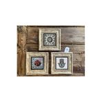 Oscar Stone Decor Çerçeveli Taş Duvar Dekoru 20 x 20 cm 3 lü set Fatma Ana Eli Nar ve Desen 3CDD-40-191