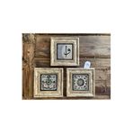 Oscar Stone Decor Çerçeveli Taş Duvar Dekoru 20 X 20 Cm 3 Lü Set Vav-Elif,2 Adet Desen 3Cdd-40-168