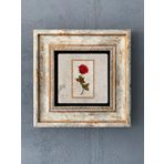 Oscar Stone Decor Çerçeveli Taş Duvar Dekoru 20 x 20 cm ÇİÇEK DESEN