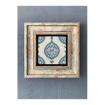 Oscar Stone Decor Çerçeveli Taş Duvar Dekoru 20 X 20 Cm Çini Desen Cdd1-40-205