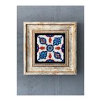 Oscar Stone Decor Çerçeveli Taş Duvar Dekoru 20 X 20 Cm Çini Desen CDD1-40-213
