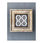 Oscar Stone Decor Çerçeveli Taş Duvar Dekoru 20 X 20 Cm Çini Desen Cdd1-40-216