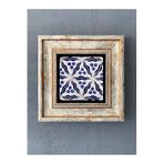 Oscar Stone Decor Çerçeveli Taş Duvar Dekoru 20 X 20 Cm Çini Desen Cdd1-40-217