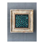 Oscar Stone Decor Çerçeveli Taş Duvar Dekoru 20 X 20 cm Çini Desen CDD1-40-218