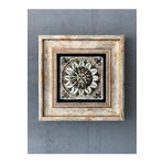 Oscar Stone Decor Çerçeveli Taş Duvar Dekoru 20 X 20 cm Çini Desen CDD1-40-223