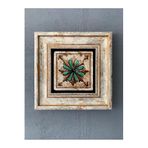 Oscar Stone Decor Çerçeveli Taş Duvar Dekoru 20 x 20 cm Çini Desen CDD1-40-229