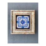 Oscar Stone Decor Çerçeveli Taş Duvar Dekoru 20 X 20 Cm Çini Desen Cdd1-40-233