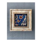 Oscar Stone Decor Çerçeveli Taş Duvar Dekoru 20 X 20 Cm Çini Desen Cdd1-40-237