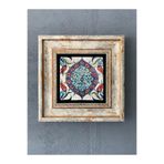 Oscar Stone Decor Çerçeveli Taş Duvar Dekoru 20 x 20 cm Çini Desen CDD1-40-259