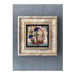 Oscar Stone Decor Çerçeveli Taş Duvar Dekoru 20 X 20 cm Çini Desen CDD1-40-262