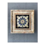 Oscar Stone Decor Çerçeveli Taş Duvar Dekoru 20 X 20 Cm Çini Desen CDD1-40-263