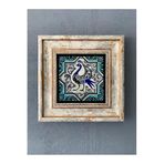 Oscar Stone Decor Çerçeveli Taş Duvar Dekoru 20 X 20 cm Çini Desen CDD1-40-276