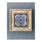 Oscar Stone Decor Çerçeveli Taş Duvar Dekoru 20 X 20 cm Çini Desen CDD1-40-280