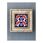Oscar Stone Decor Çerçeveli Taş Duvar Dekoru 20 x 20 cm Çini Desen CDD1-40-282