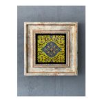 Oscar Stone Decor Çerçeveli Taş Duvar Dekoru 20 X 20 Cm Çini Desen CDD1-40-287
