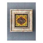 Oscar Stone Decor Çerçeveli Taş Duvar Dekoru 20 X 20 Cm Çini Desen Cdd1-40-296