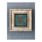 Oscar Stone Decor Çerçeveli Taş Duvar Dekoru 20 X 20 Cm Çini Desen Cdd1-40-302