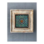 Oscar Stone Decor Çerçeveli Taş Duvar Dekoru 20 x 20 cm Çini Desen İSLAMİ HAT CDD1-40-455