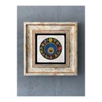 Oscar Stone Decor Çerçeveli Taş Duvar Dekoru 20 X 20 Cm Nazar Desen Renkli Cdd1-40-501