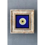 Oscar Stone Decor Çerçeveli Taş Duvar Dekoru Tablo 20Cm X 20Cm Nazar Boncuğu Evil Eye Bead Cdd1-40-1462