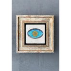 Oscar Stone Decor Çerçeveli Taş Duvar Dekoru Tablo 20Cm X 20Cm Nazar Boncuğu/Evil Eye Bead Cdd1-40-1471