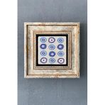 Oscar Stone Decor Çerçeveli Taş Duvar Dekoru Tablo 20Cm X 20Cm Nazar Boncuğu/Evil Eye Bead Cdd1-40-1472
