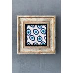 Oscar Stone Decor Çerçeveli Taş Duvar Dekoru Tablo 20Cm X 20Cm Nazar Boncuğu/Evil Eye Bead Cdd1-40-1473