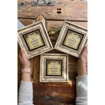 Oscar Stone Decor Çerçeveli Taş Duvar Dekoru Tablo 20X20Cm 3'Lü Set Nazar Duası 3Cdd-464-3