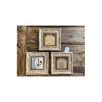 Oscar Stone Decor Çerçeveli Taş Duvar Dekoru Tablo 3'lü Set 20x20cm Bereket Duası Elif Vav 3CDD-40-392