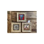 Oscar Stone Decor Çerçeveli Taş Duvar Dekoru Tablo 3'Lü Set 20X20Cm Fil Desen Semazen 3Cdd-40-513