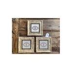 Oscar Stone Decor Çerçeveli Taş Duvar Dekoru Tablo 3'Lü Set 20X20Cm Göz/Eye 3Cdd-40-601