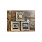 Oscar Stone Decor Çerçeveli Taş Duvar Dekoru Tablo 3'lü Set 20x20cm Kabe Hilye-i Şerif Kubbetüs Sahra (512-1668-1675) 3CDD-40-624