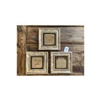 Oscar Stone Decor Çerçeveli Taş Duvar Dekoru Tablo 3'lü Set 20x20cm Kun Fe Yekun Esmaül Bereket 3CDD-40-529